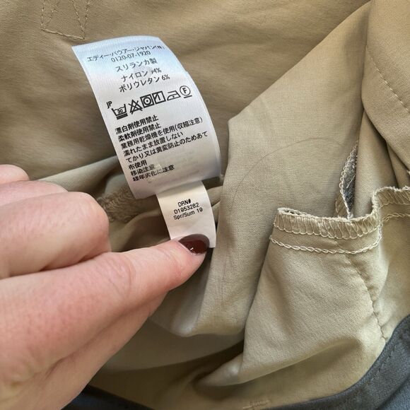 Eddie Bauer Pants 40x32 Beige Nylon Stretch Performance Mens Zip Cargo Pocket - Picture 6 of 11